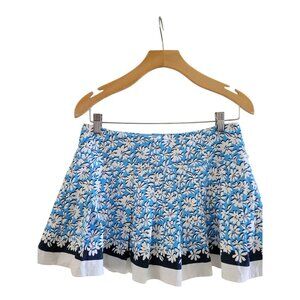 Lilly Pulitzer Blue luxetic Floral Tennis Skort built shorts size M Pickleball